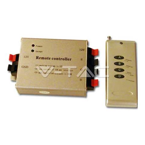 Controller Striscia Led Rgb Con Telecomando 4 Tasti Mod. Vt-2404 - Foto 1