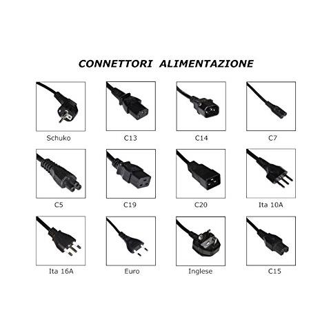 Cavo Alimentazione Prolunga Masch / Femm Mt. 1 Bianco - Foto 1