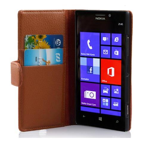 Cadorabo Custodia Compatibile Con Nokia Lumia 925 In Marrone Cioccolata - Coperchio Protettivo In Ecopelle Testurizzata E Tasca Per Carte Di Credito - Foto 2