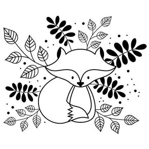 Volpe Foglio Timbro, Legno, Nero, 3,47 x 2,5 x 4,7 cm - Foto 3