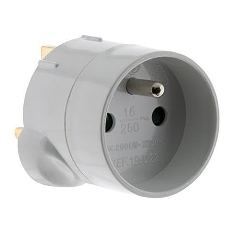 Zenitech 240096 - Adattatore Per Spina Elettrica, Colori: Bianco - Foto 1