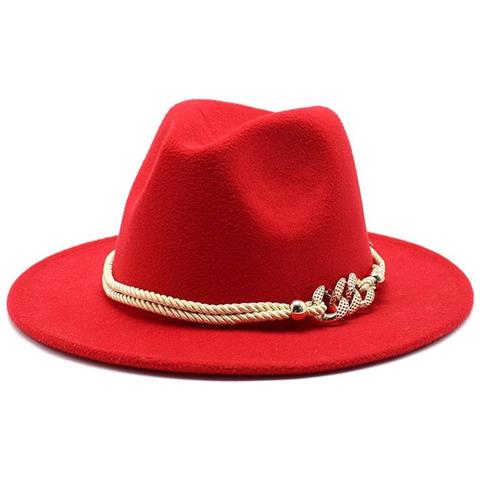 SLOWMOOSE - Cappello A Cilindro Derby Da Chiesa Semplice A Tesa Larga  Panama Feltro Solido Fedora Uomo Donna Misto Lana Artificiale Jazz [  arancione / M 56-58cm] - ePRICE
