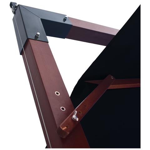 Ombrellone A Sbalzo Con Palo In Legno 400x300 Cm Nero - Foto 2