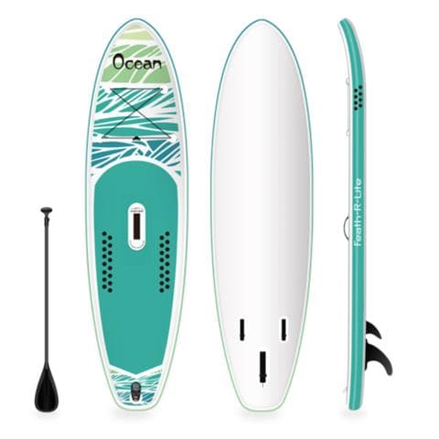 Sup Stand Up Paddle Tavola Pagaia Surf Board Gonfiabile Ocean 10'6"" E Tutti Gli Accessori 320cm X 83cm X 15cm Portata 150kg 3 Pinne - Foto 3