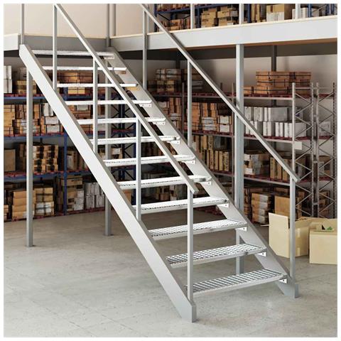 Gradino In Griglia 100x24x7 Cm Acciaio Zincato - Foto 10