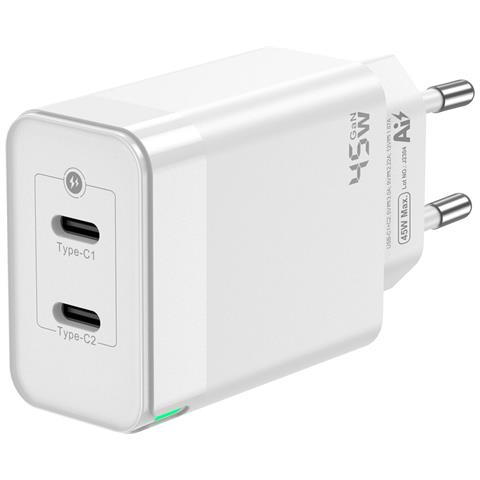 Caricabatterie Da Parete Asch-45w2p005-w Bianco - Foto 2