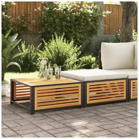 Tavolo Da Giardino Con Sgabello In Legno Massello Di Acacia - Foto 1