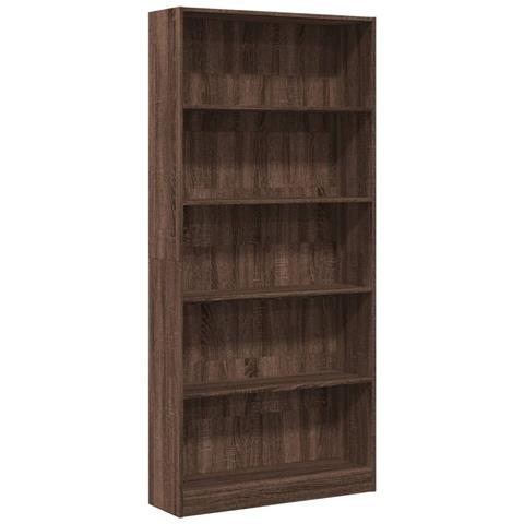Libreria Rovere Marrone 80x24x176 Cm In Legno Multistrato - Foto 2