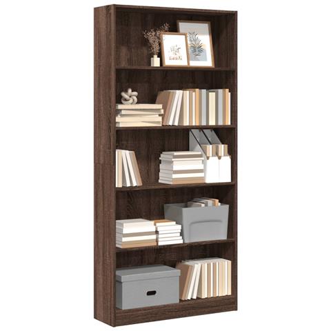 Libreria Rovere Marrone 80x24x176 Cm In Legno Multistrato - Foto 1