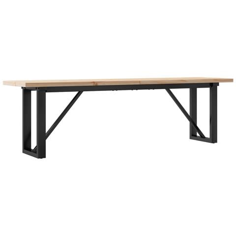 Lusso Casadino -  Tavolino Salotto Telaio A O 160x40x45,5 Cm Legno Pino E Acciaio - Foto 1