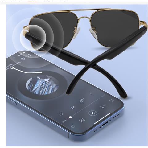 Occhiali Bluetooth Intelligenti Hy-1001 - Audio E Comodità Gold - Foto 6