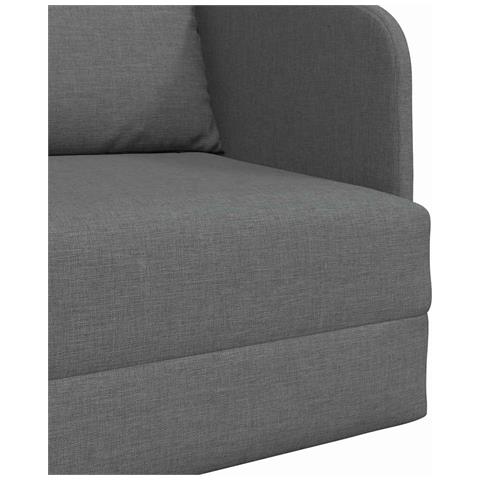 Divano Letto Pieghevole 2-in-1 Grigio Scuro 65x80x83 cm Tessuto - Foto 9