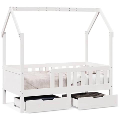 Giroletto per Bambini con Cassetti 80x170cm Legno Massello Pino - Foto 1