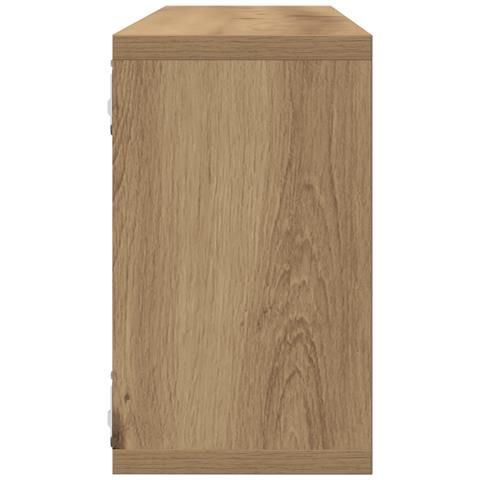Mensole a parete 2 pezzi in rovere artigianale 80x15x26 cm in legno ingegnerizzato - Foto 9
