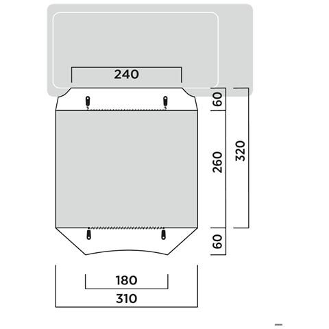 Reine Grigio Tenda da sole a scomparsa - Foto 2