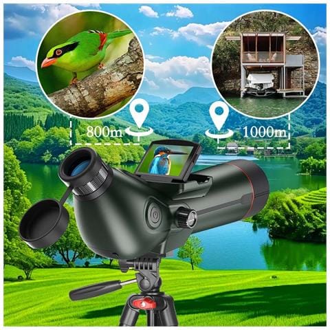 Telescopio Astronomico Digitale Con Doppio Schermo, Ingrandimento 350x, Video 4k E Visione Notturna - Foto 4
