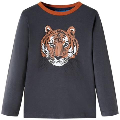 Maglietta per Bambini a Maniche Lunghe Antracite 92 - Foto 1