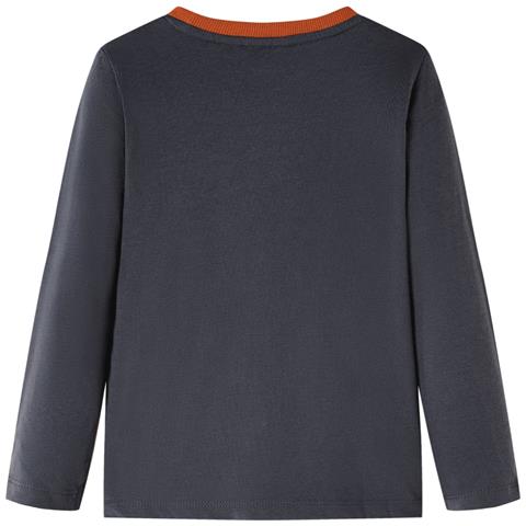 Maglietta per Bambini a Maniche Lunghe Antracite 92 - Foto 2