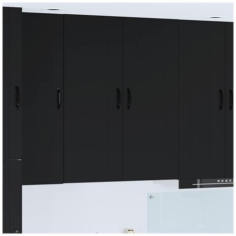 Pensile cucina Nero 80 x 31 x 100 cm Legno multistrato - Foto 2