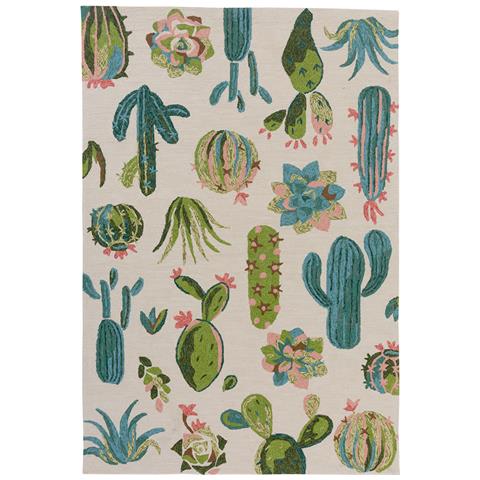 Tappeto da patio Rosetta di, 160x230 cm, bianco /maculato, per interni /esterni - Foto 4