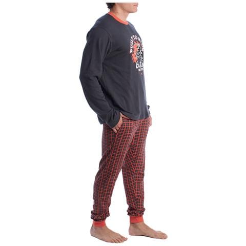 Pigiama Da Uomo In Cotone A Maniche Lunghe Klp4 - Foto 2