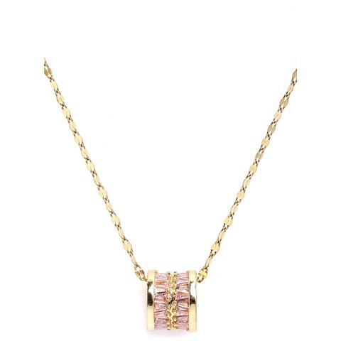 Diva Collana con Catena a Cilindri Intarsiati Elegante - Foto 5