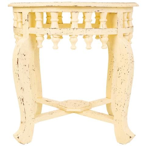 Tavolino In Legno E Metallo Avorio 45x45x52h - Foto 2
