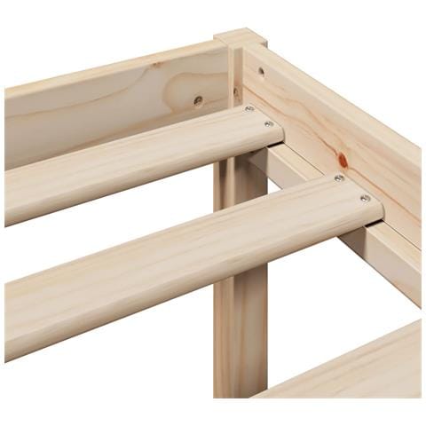 Letto per Anziani con Testiera 200x200 cm Legno Massello Pino - Foto 9