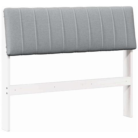 Testiera imbottita Grigio chiaro 100 cm Pino massello - Foto 1