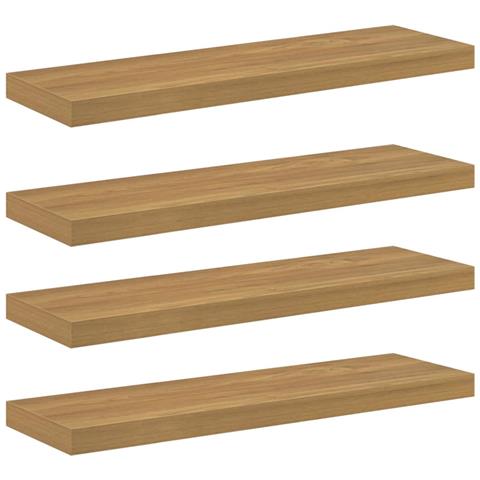 Scaffale da parete 4 pcs Marrone 90 x 23,5 x 4 cm - Foto 1