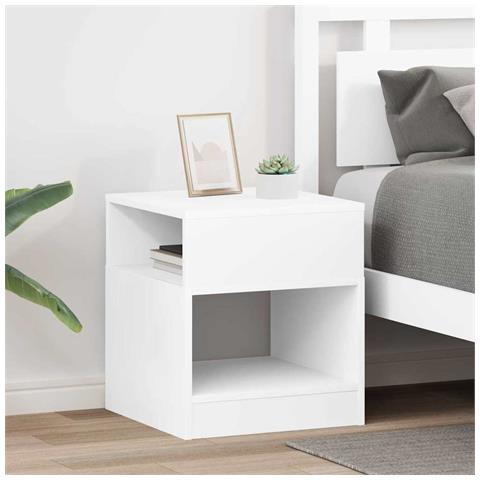 Tavolino 2 pcs Bianco 40,5 x 40 x 45 cm Legno multistrato - Foto 2