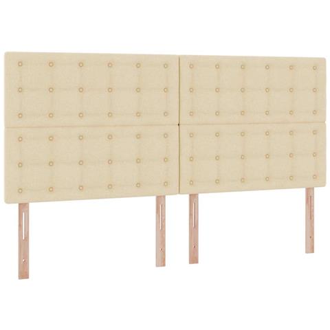 Letto con contenitore e materasso Crema 200 x 200 cm Poliestere - Foto 9