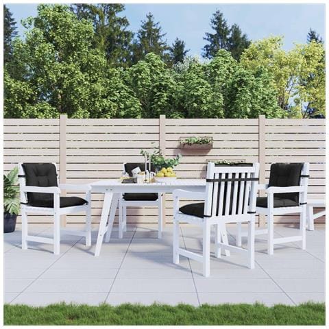 Set di Cuscini per Sedia Bassa 4 pcs Melange Nero - Foto 2