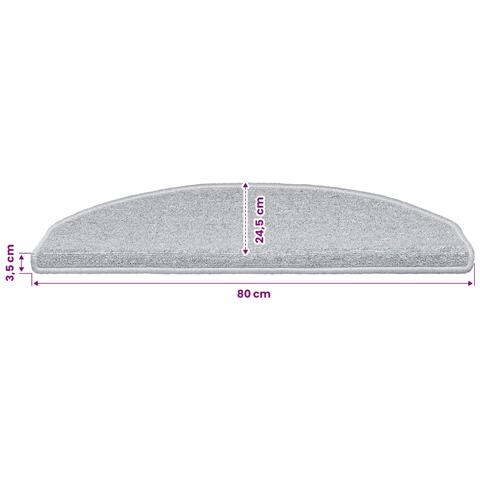 Tappetini per scale autoadesivi 15 pcs Grigio Chiaro - Foto 9