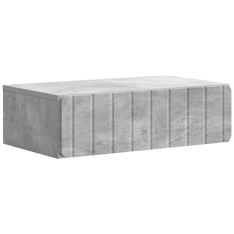 Tavolino da Parete Laterale Grigio Cemento 59 x 34,5 x 17 cm - Foto 1