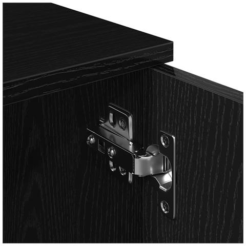 Mobile TV Rovere Nero 120x34x37 cm in Legno Multistrato - Foto 9