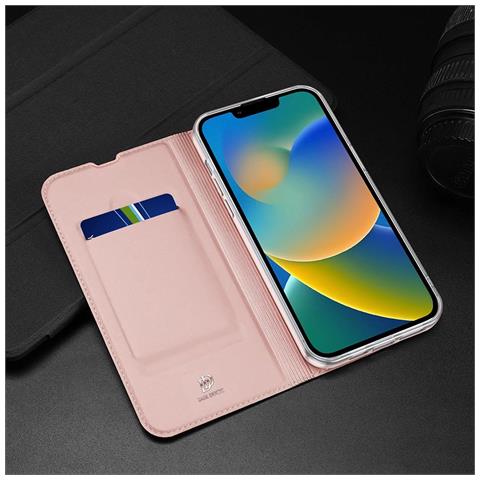 Skin Pro Custodia Con Coperchio Pieghevole Per Iphone 14 Plus, Blu - Foto 2