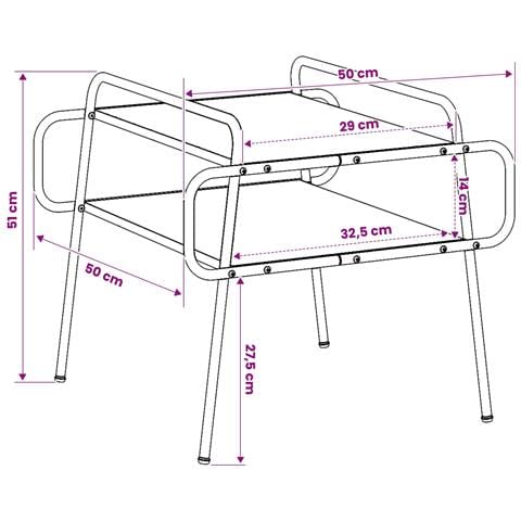 Tavolino da salotto Sonoma grigio 50 x 50 x 51 cm - Foto 7