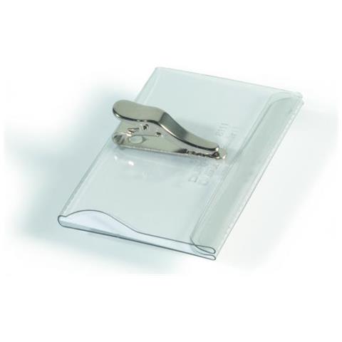 Portanome Clip Rotante A Coccodrillo 54x90 Mm (hxl) Trasparente 25 Pz - Foto 1