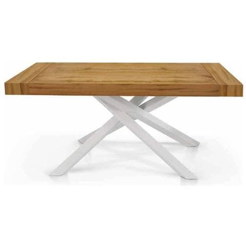 Flora - Tavolo In Legno E Acciaio 180 X 100 - Foto 1