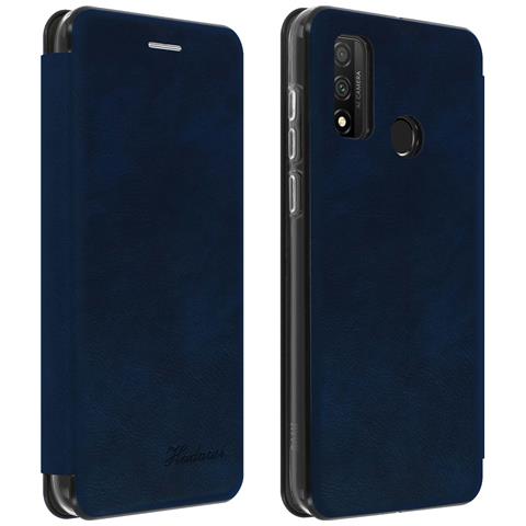 Custodia Huawei P smart 2020 in Similpelle Portacarte Supporto Video Blu - Foto 1