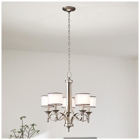 Lampadario A 5 Luci, Peltro Antico, E14 - Foto 2