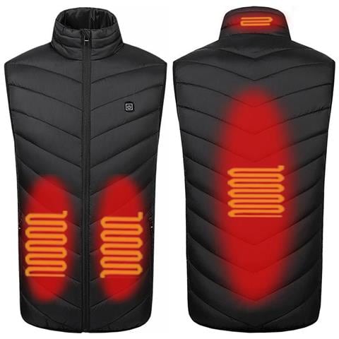 Gilet Riscaldante 4 Zone Riscaldanti Nero S - Foto 1