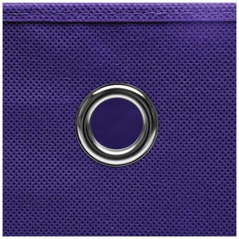 Contenitori con Coperchi 10 pz 28x28x28 cm Viola - Foto 6