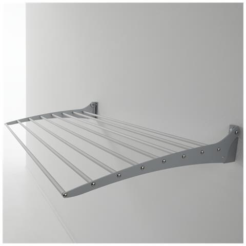 FOXYDRY Stendino Da Parete Stendibiancheria A Muro Autoportante Stendino A Scomparsa In Alluminio E Acciaio 100x50x10 Cm Foxydry Fold 100