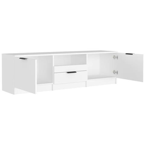 Mobile Porta Tv Bianco 140x35x40 Cm In Legno Multistrato - Foto 2