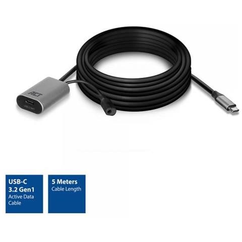 Ac7060 Cavo Usb 5 M Usb 3.2 Gen 1 (3.1 Gen 1) Usb C Nero - Foto 3