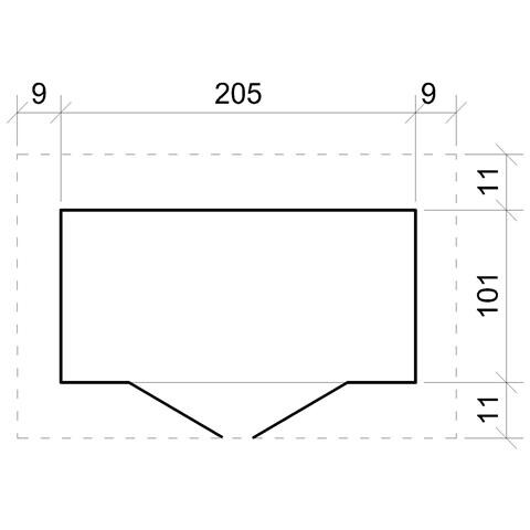 M348 Casetta Da Giardino In Legno Da Esterno - Casetta In Pino / Abete - H194x 223 X 123 Cm / 2,1 M2 - Foto 6