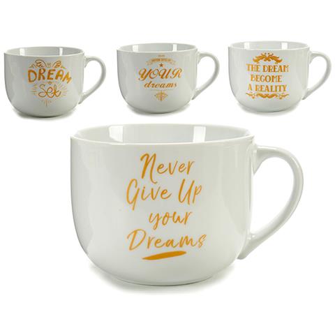 Tazza Dream Porcellana Dorato Bianco 500 Ml 24 Unità - Foto 2