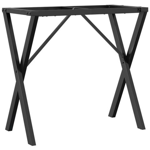 Telaio Gambe A X Per Tavolo Da Pranzo 80x40x73 Cm In Ghisa - Foto 2